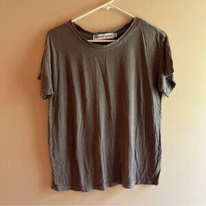 People of Leisure original charcoal gray tee stretchy sustainable emo skater